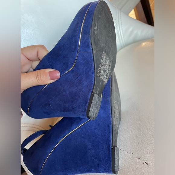 Suede wedge ankle wrap - Picture 4 of 5